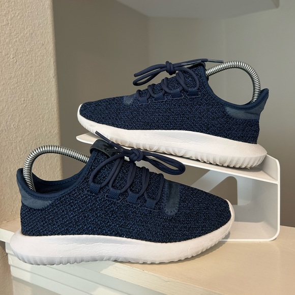 Adidas Tubular Shadow Shoes - Adidas Tubular Shadow Sneakers Womens Size 6 Blue Suede Knit Fabric